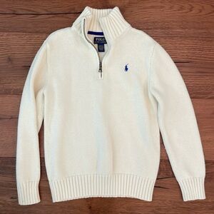 Polo Ralph Lauren boys M 10/12, 3/4 zip sweater